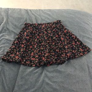 Floral fit & flare skirt